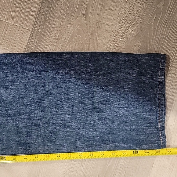 Zara Dark Blue Denim Wide Leg Jeans NWOT - Picture 4 of 10